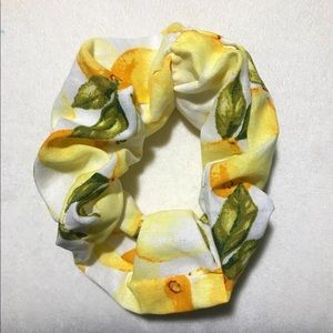 100 % cotton lemon scrunchie